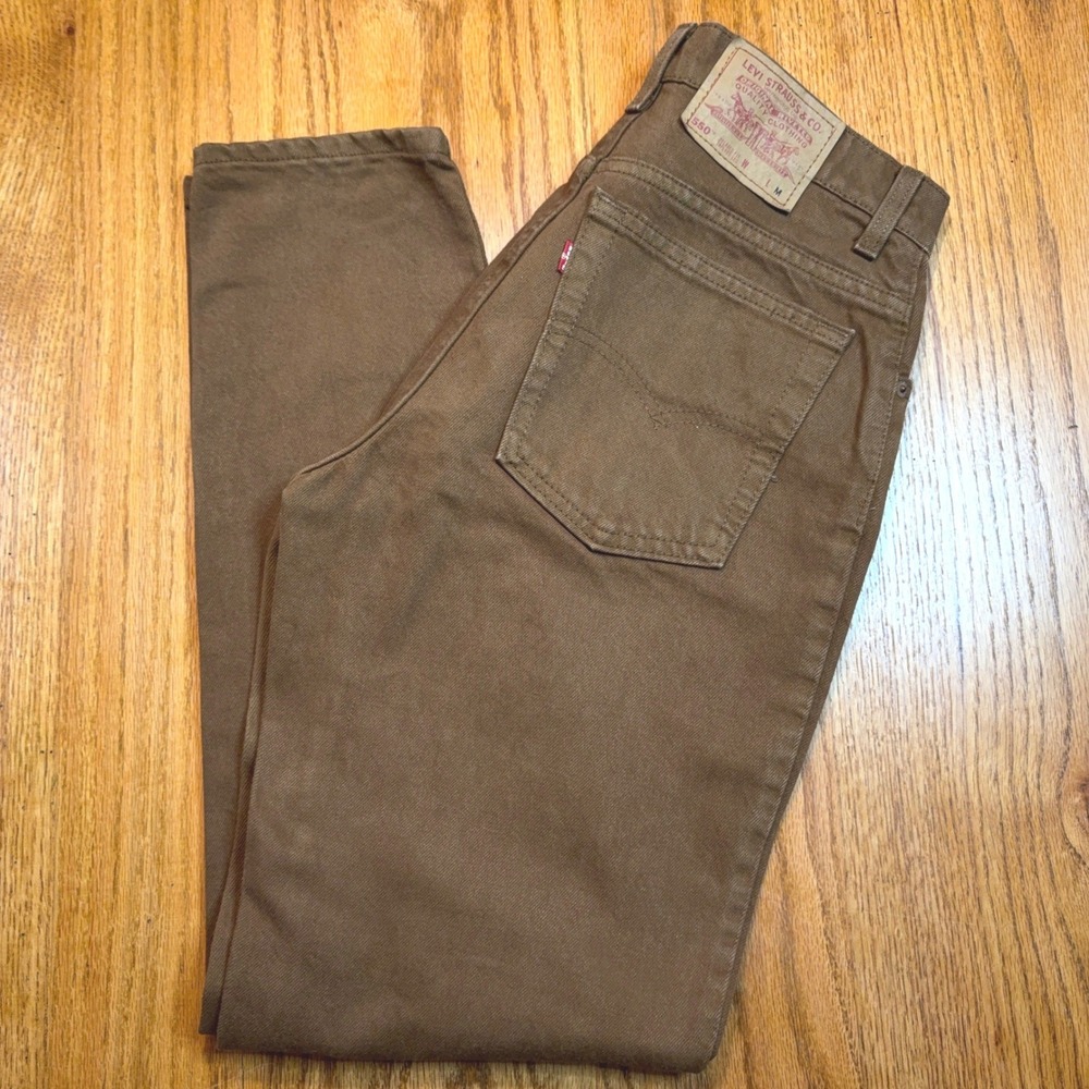 Levi's 550 Jeans Women 9 Med Brown Relaxed Tapered High Rise USA Made 90s VTG